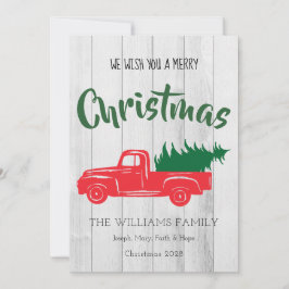 Tarjeta de Navidades personalizados de camioneta r