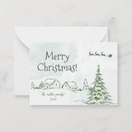 Tarjeta de Navidades personalizados de Green Happy