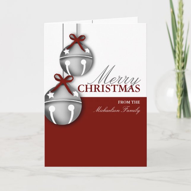 Tarjeta de Navidades personalizados de Jingle Bell (Anverso)