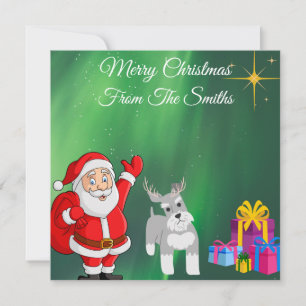 TARJETA DE NAVIDADES PERSONALIZADOS DE SANTA Y SCH