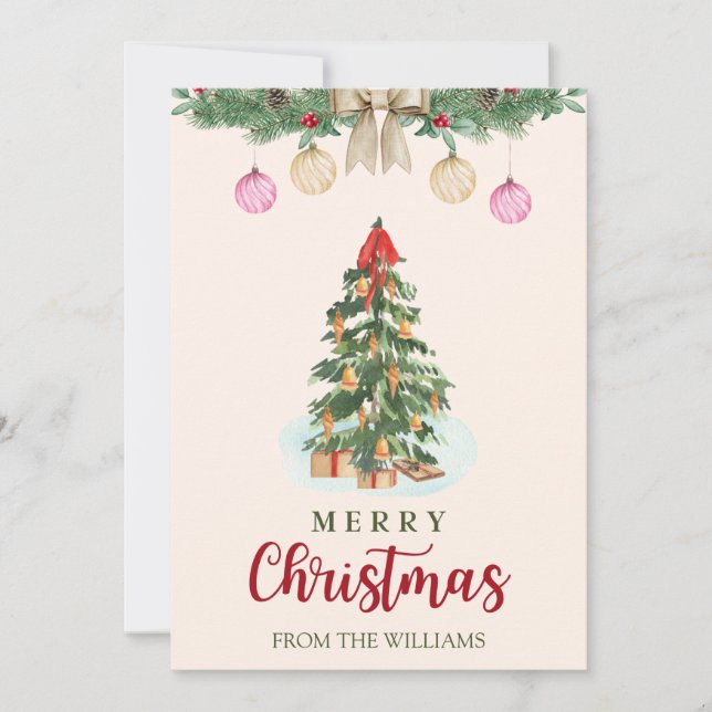 Tarjeta de Navidades Personalizados de tarjetas Na (Anverso)
