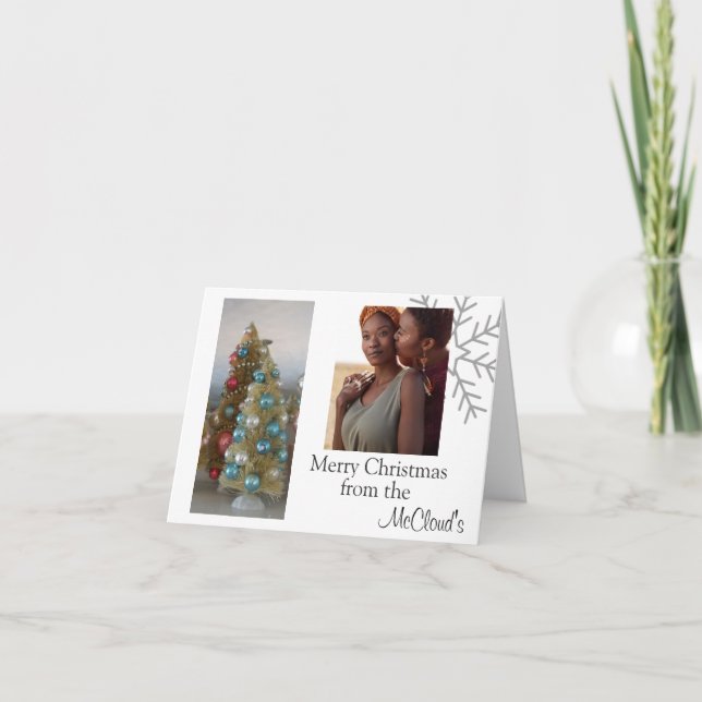 Tarjeta de Navidades personalizados - Foto persona (Anverso)