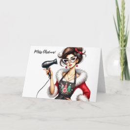 Tarjeta de Navidades personalizados para peluquero