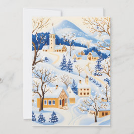 Tarjeta de Navidades pintorescos de Mountain Villa