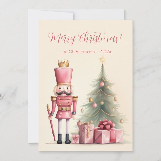 Tarjeta de Navidades piratas filipinos rosa vintag (Anverso)