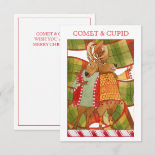 Tarjeta de Navidades planos COMET CUPID 3.5x5