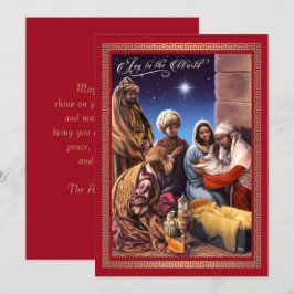 Tarjeta de Navidades planos de arte de la nativida