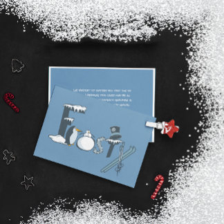 Tarjeta de Navidades planos de arte de Word Frosty