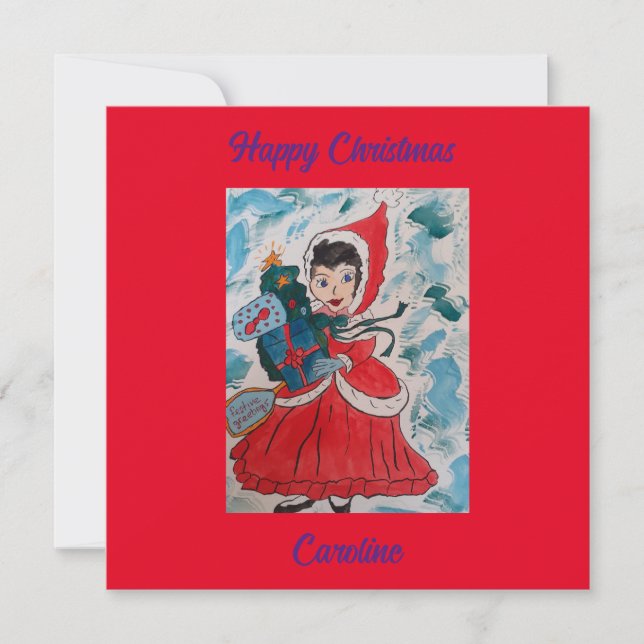 Tarjeta de Navidades planos de Santa Elena (Anverso)