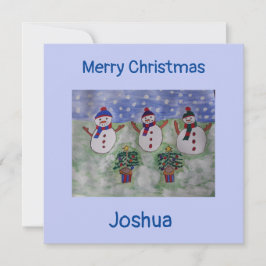 Tarjeta de Navidades planos de tres Navidades para