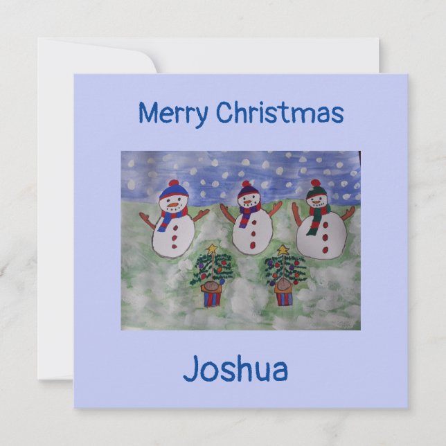 Tarjeta de Navidades planos de tres Navidades para (Anverso)