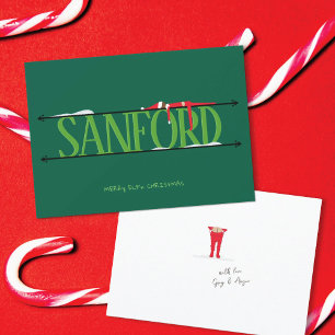 Tarjeta de Navidades planos Elf Shenanigans