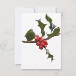 Tarjeta de Navidades planos Holly Berries