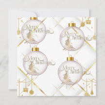 Tarjeta de Navidades planos Luxury Gold (Personali