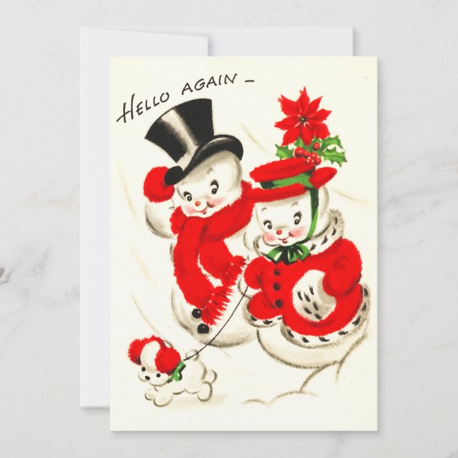 Tarjeta de Navidades planos Snowman (Anverso)