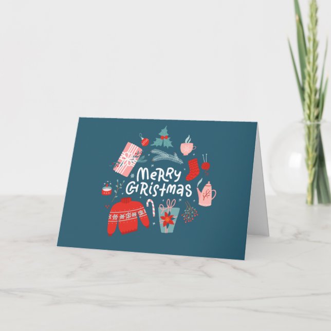 Tarjeta de navidades plegados (Anverso)