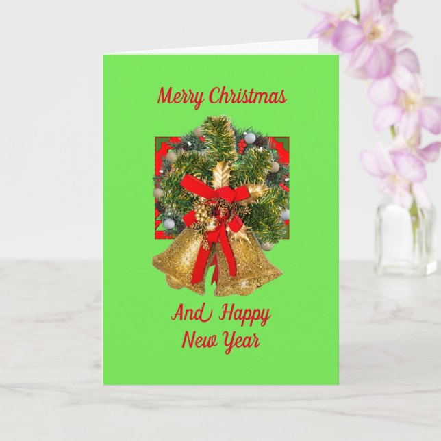 Tarjeta de Navidades plegados de 5" x 7" (Orquídea)