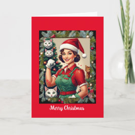 Tarjeta de Navidades plegados de 5" x 7" para la d