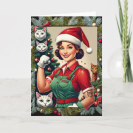 Tarjeta de Navidades plegados de 5" x 7" para la d