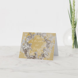 Tarjeta de Navidades plegados de alegría para el m