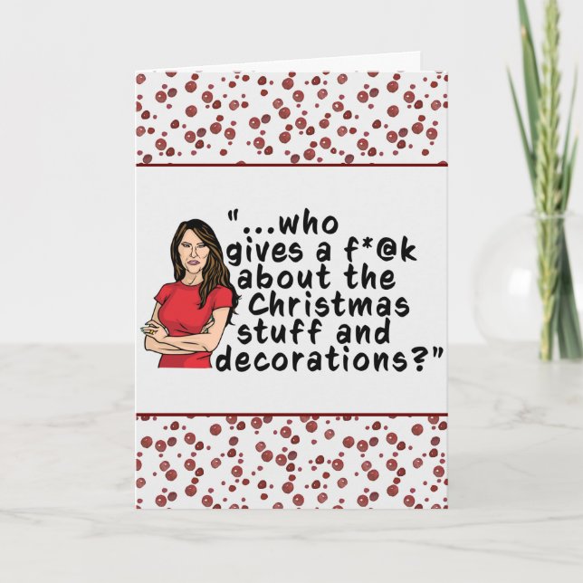 Tarjeta de Navidades plegados divertidos de Melani (Anverso)