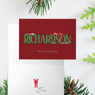 Tarjeta de Navidades plegados Elf Shenanigans