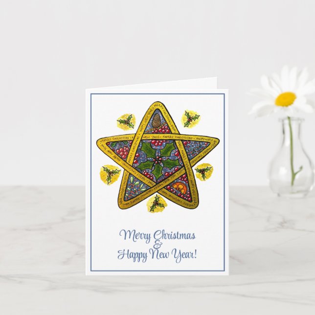 Tarjeta de Navidades plegados impresa a partir de  (Planta pequeña)