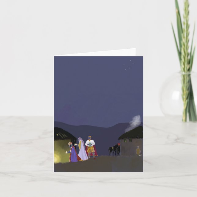 Tarjeta de Navidades plegados pequeños (Anverso)