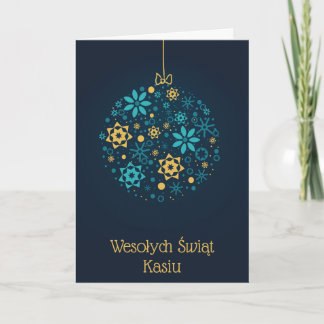 Tarjeta de Navidades polacos personalizada