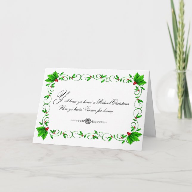 Tarjeta de Navidades Possum Dinner (Blanco) (Anverso)