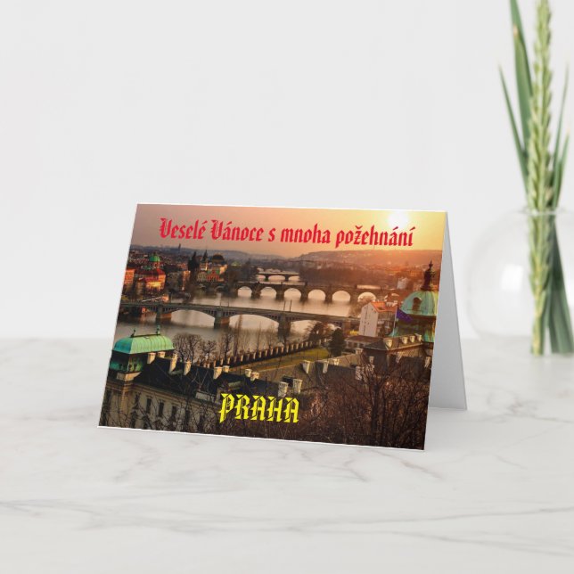 Tarjeta de Navidades Praga (Praha) (Anverso)