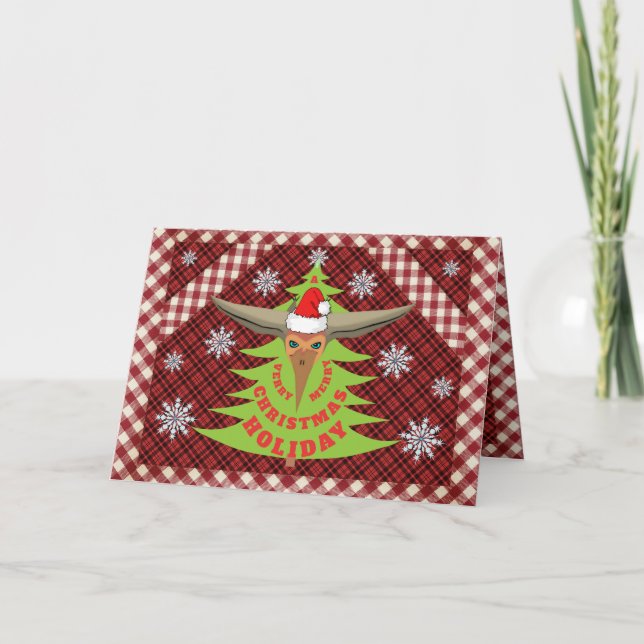 Tarjeta de Navidades Pterodactyl Dino (Anverso)