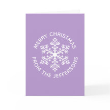 Tarjeta de Navidades Purple Snowflake