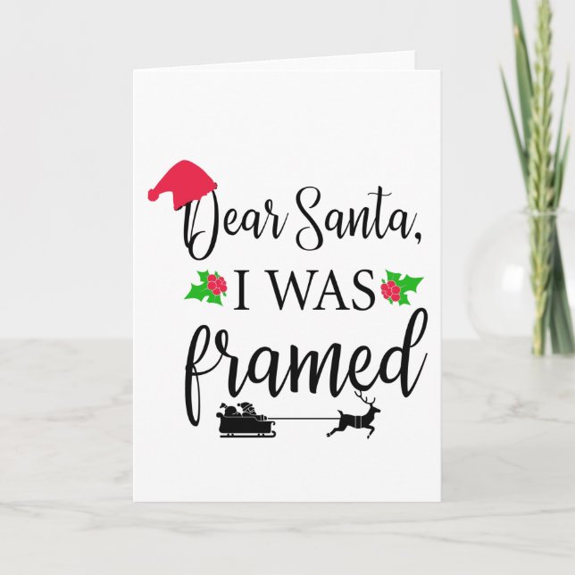 Tarjeta de Navidades "Querido Papá Noel" (Anverso)