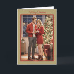 Tarjeta de Navidades recién casados<br><div class="desc">Esta tarjeta de Navidades captura la esencia de una pareja profundamente enamorada, celebrando su primera temporada navideña como recién casados. Se irradia calidez y ternura, convirtiéndolo en la carta ideal para compartir la alegría de su unión con amigos y familiares. La tarjeta simboliza el comienzo de un hermoso viaje juntos...</div>