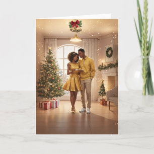 Tarjeta de Navidades recién casados, aniversario