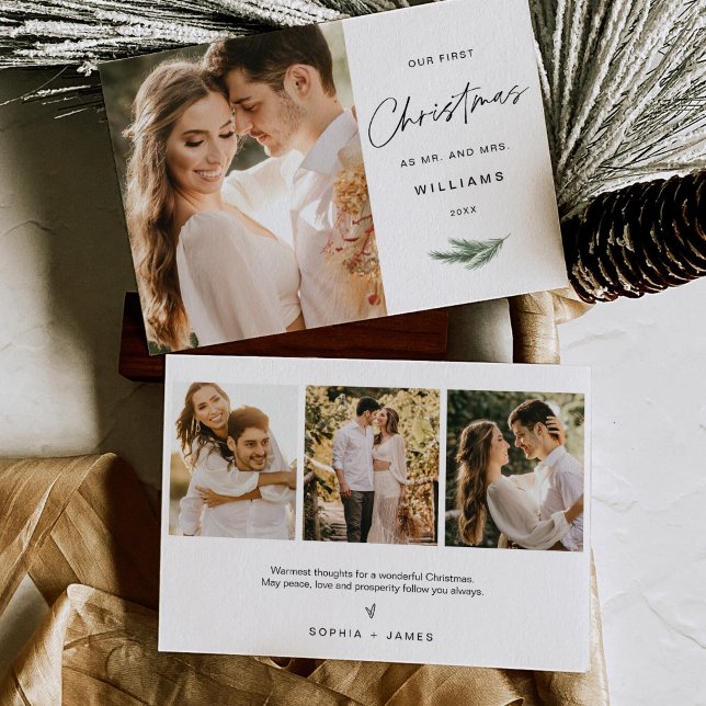 Tarjeta de Navidades recién casados Minimalistas (Subido por el creador)