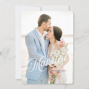 Tarjeta de Navidades recién casados y brillantes