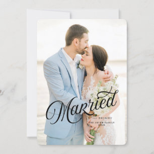 Tarjeta de Navidades recién casados y brillantes