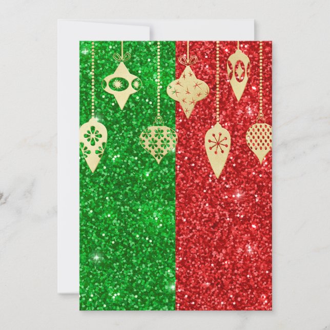 Tarjeta de Navidades Red Green Gold (Anverso)