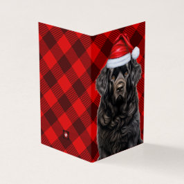 Tarjeta de Navidades Red Plaid para festividades d