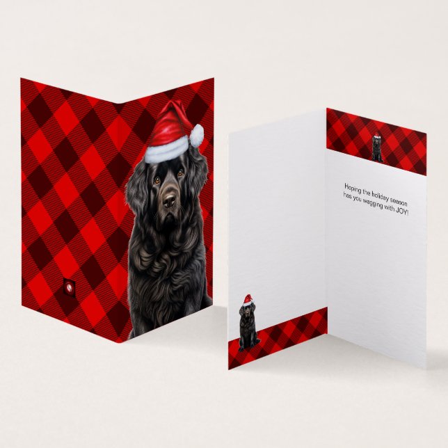 Tarjeta de Navidades Red Plaid para festividades d (Interior y exterior)