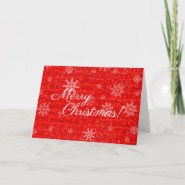 Tarjeta de Navidades Red Snowflake