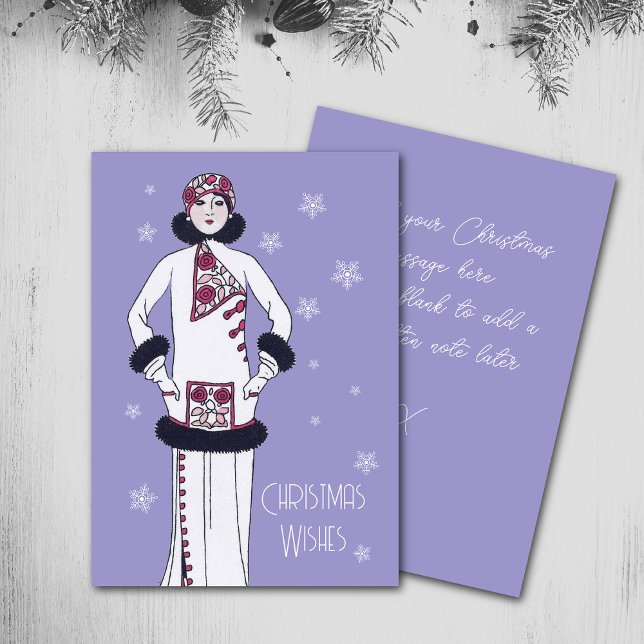 Tarjeta de Navidades Reina de Nieve de Vintage (Subido por el creador)