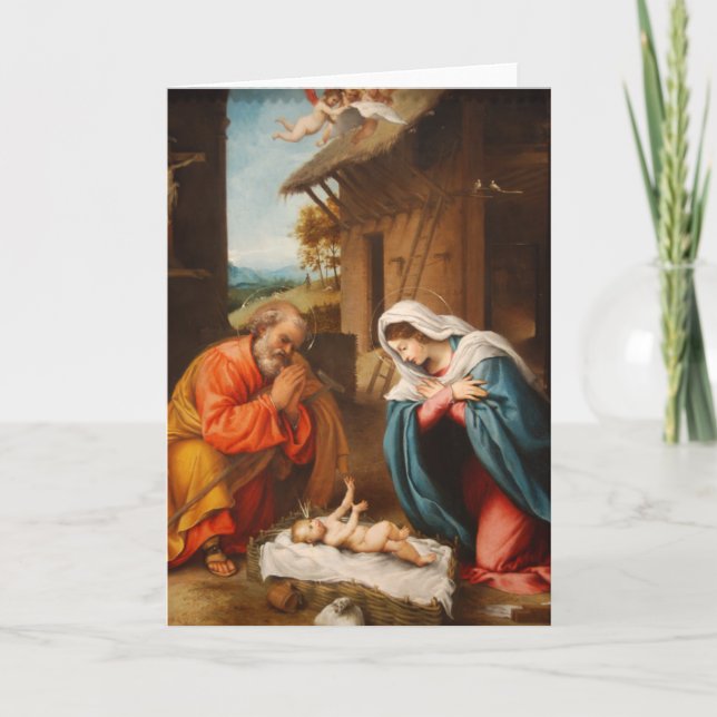 Tarjeta de Navidades religiosos (Anverso)