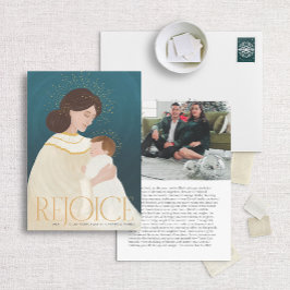 Tarjeta de Navidades religiosos Madonna e Infantil