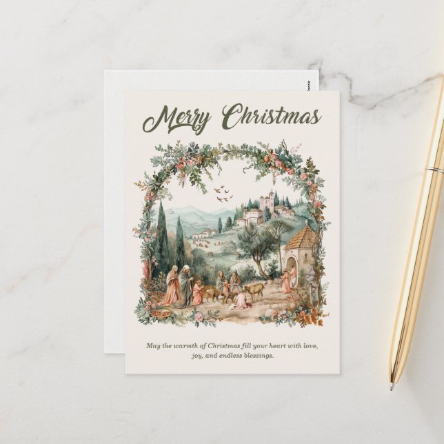 Tarjeta de Navidades religiosos personalizados (Anverso/Reverso In Situ)