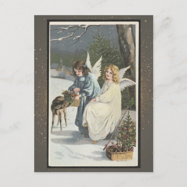 Tarjeta de Navidades religiosos vintage (Anverso)