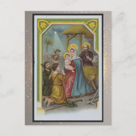 Tarjeta de Navidades religiosos vintage
