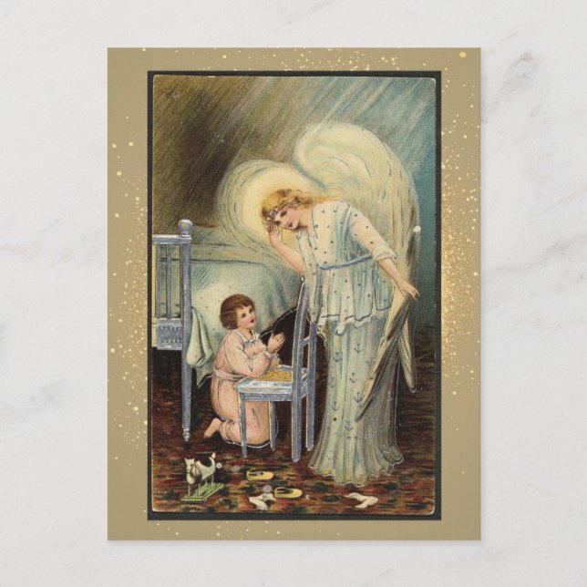 Tarjeta de Navidades religiosos vintage (Anverso)